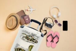 MuchoWow Handgepäckkoffer Schlange - Jahrgang - Reptilien, 4 Rollen, Reisetasche Mit Rollen, Handgepäck Für Ferien, Trolley, Reisekoffer -Tefal Shop 00e207c4 726a 5db0 97b3 d610619991ec
