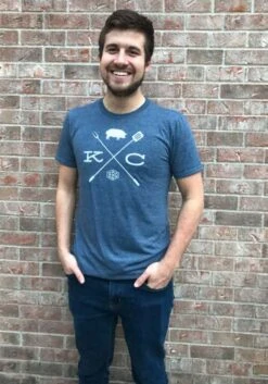 Kansas City Navy BBQ Crossing Short Sleeve T Shirt -Tefal Shop 22783997 92 13 LOCAL KC TSHIRT SS