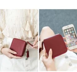 Leway Brieftasche Schwarzes Portemonnaie Damen Klein Leder, Damen Portemonnaie Klein, Portemonnaie Klein, Leder Damen Portemonnaie, Sehr Schöne Farbe Mit Mehreren Fächern -Tefal Shop 4f1233a2 92f3 4895 90a0 d505d24c0687