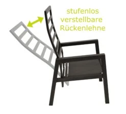 DEGAMO Sessel MANCIANO Hochlehner, Aluminium Dunkelgrau Mit Polster, Stufenlos Verstellbar, 2 Stück -Tefal Shop 8600319700 72180377 prod 003