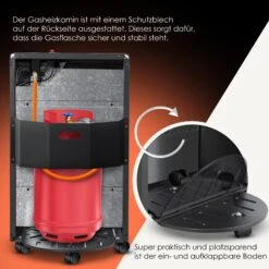 KESSER® Gasheizer Gasheizofen Heizstrahler 3,4 KW Gas Kamin Inkl. Gasdruckregler & Gasschlauch 2 Heizstufen Infrarot 3400W Gasheizstrahler Gasheizung Butan- Oder Propangasflaschen Bis 11kg Schwarz -Tefal Shop 8600364700 22499 prod 004