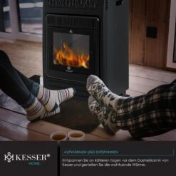 KESSER® Gasheizer Gasheizofen Heizstrahler 3,4 KW Gas Kamin Inkl. Gasdruckregler & Gasschlauch 2 Heizstufen Infrarot 3400W Gasheizstrahler Gasheizung Butan- Oder Propangasflaschen Bis 11kg Schwarz -Tefal Shop 8600364700 22499 prod 005