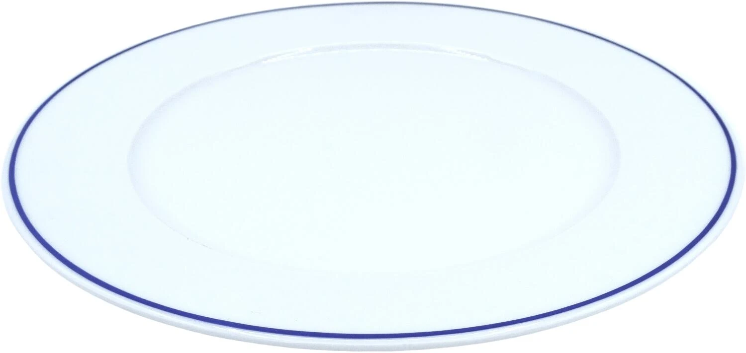 Pillivuyt Teller Sancerre Flach Blaues Band 3 Pillivuyt Teller Sancerre Flach Blaues Band