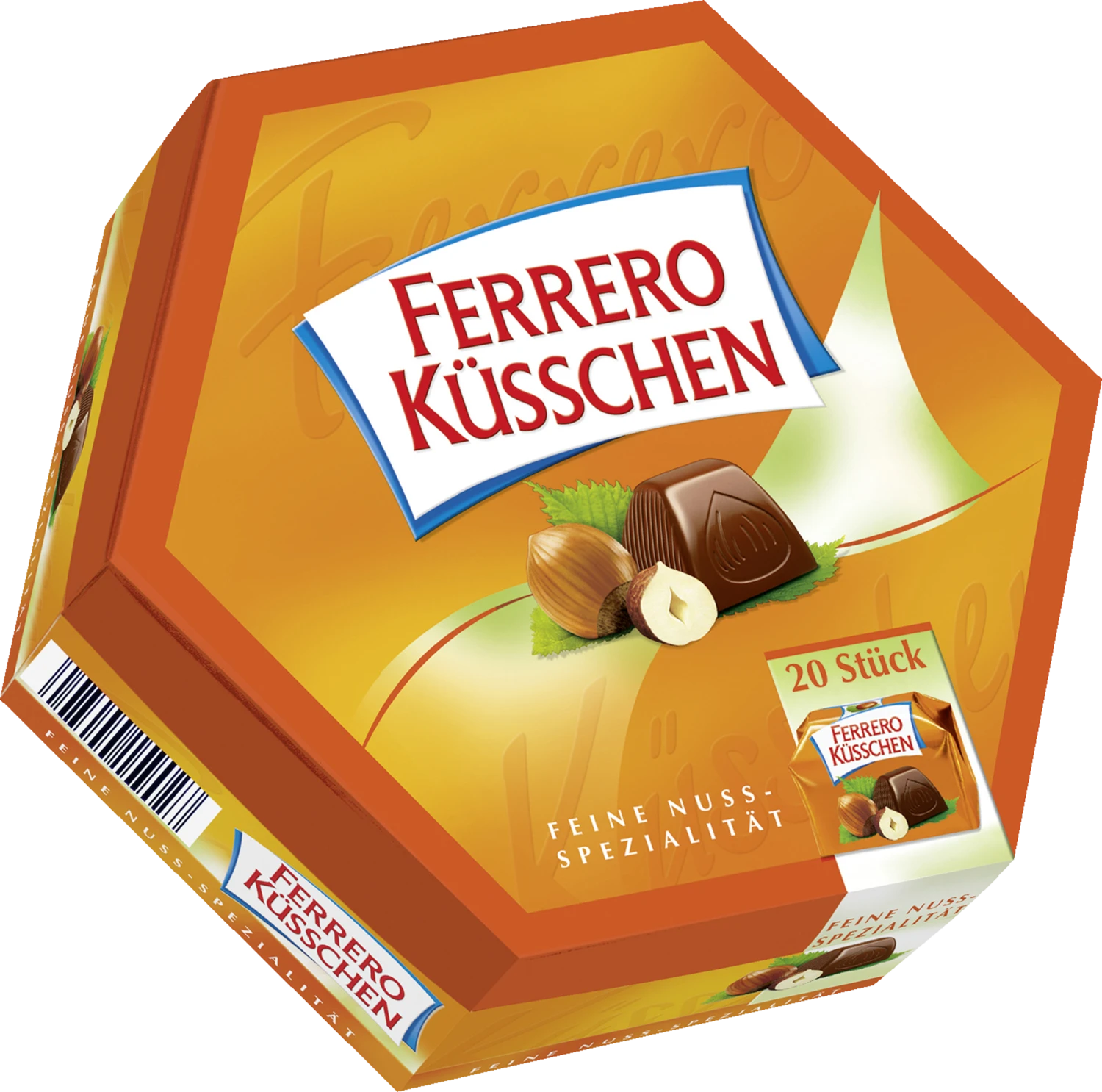 Küsschen Nusspralinen-Spezialität, 20 Stück 3 Küsschen Nusspralinen-Spezialität, 20 Stück