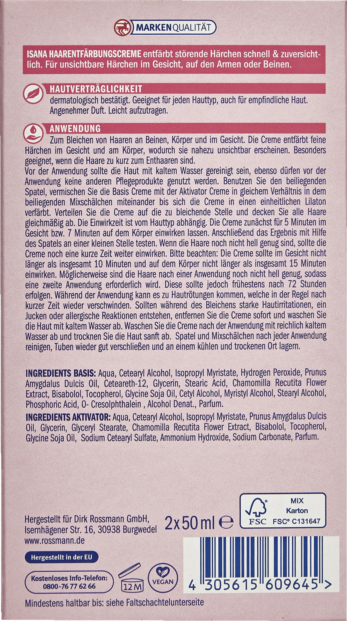 Haarentfärbungscreme 5 Haarentfärbungscreme – Bild 3