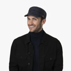 Shetland Wool Check Armycap By Mayser -Tefal Shop Shetland Wool Check Armycap by Mayser.63492 8