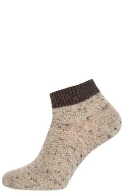 Lusana Trachtensocken Füßling L479U-911 Beige Braun