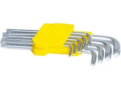 AGT Torx Set:Schlüsselsatz 9-teilig Für Torx-Schrauben (Chrom-Vanadium)