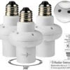 Lunartec Bewegungsmelder Lampe:3er-Set Lampenfassungen E27 Mit 360°-Mikrowellen-Radar-Bewegungsmelder -Tefal Shop zx8090 1